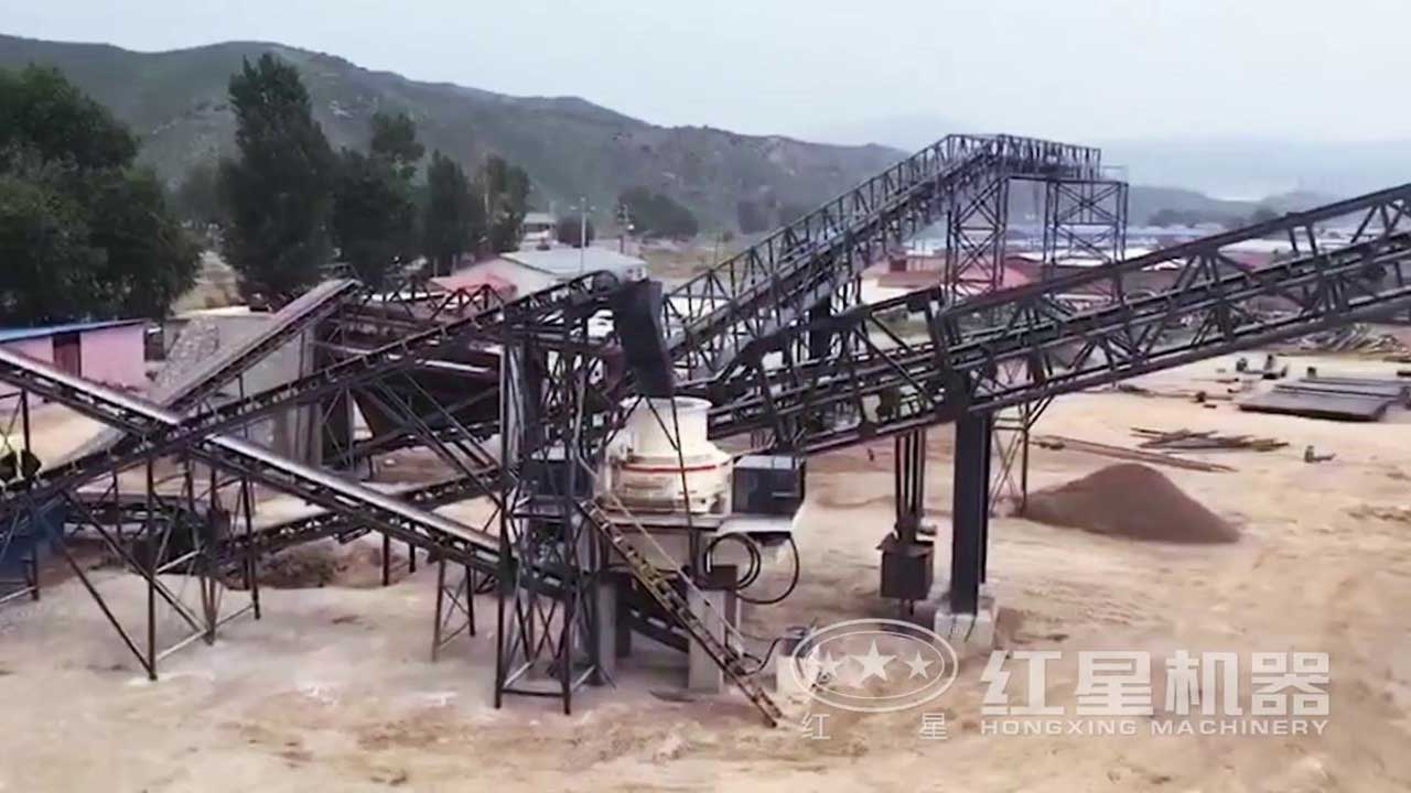 制砂生產(chǎn)線(xiàn)視頻-河北客戶(hù)作業(yè)現(xiàn)場(chǎng)